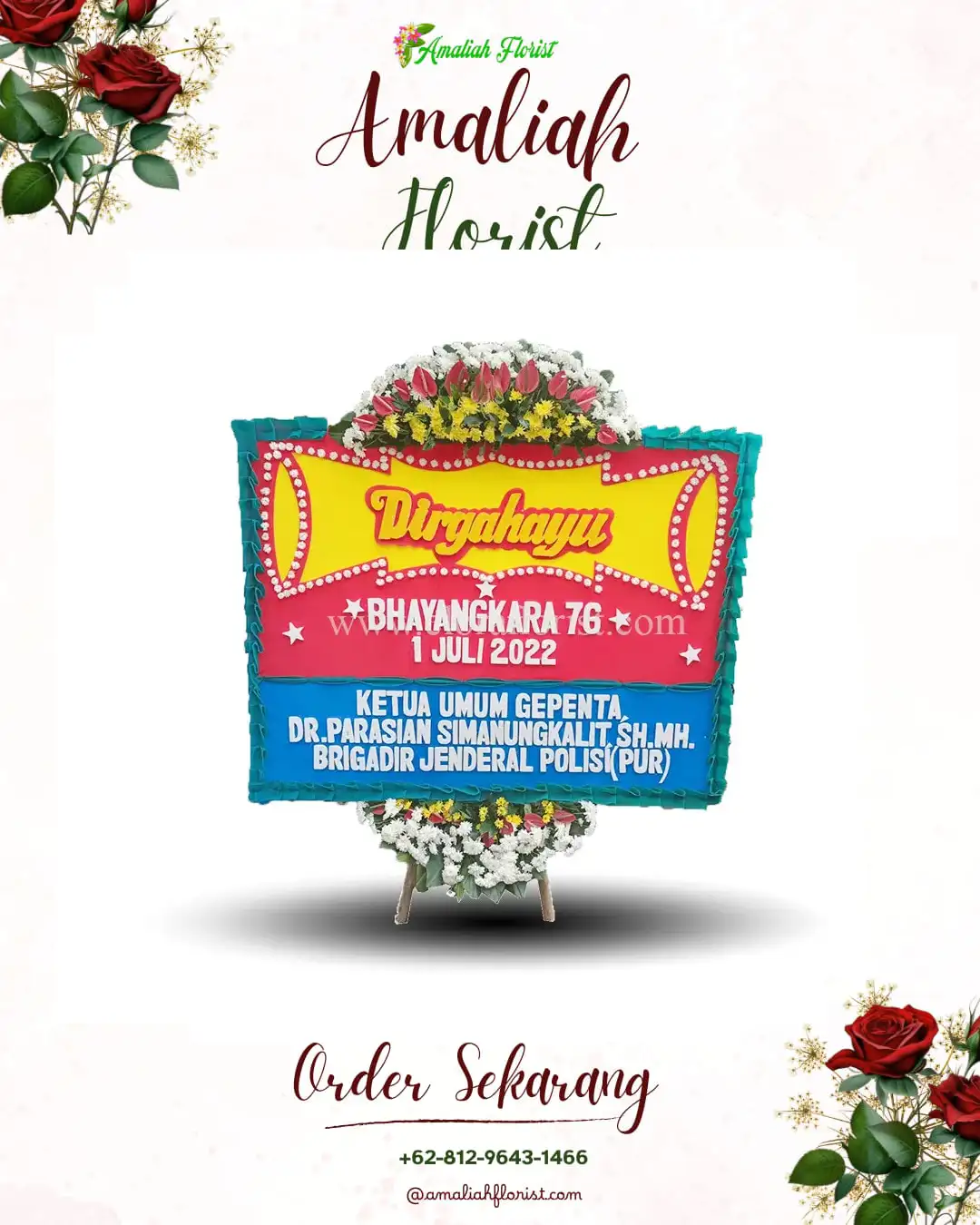 Papan Bunga HUT Ulang Tahun Pesisir Bukit